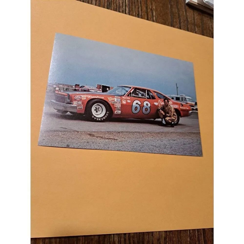 Vintage Alton Jones #68 Chevelle NASCAR Postcard STP Crimson Dale 5x7 UNUSED